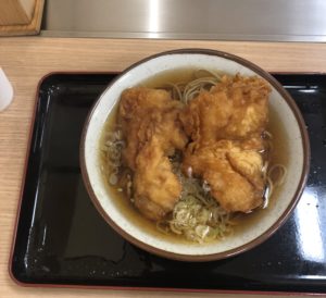 鳥唐揚げそば