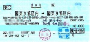 乗車券使用後